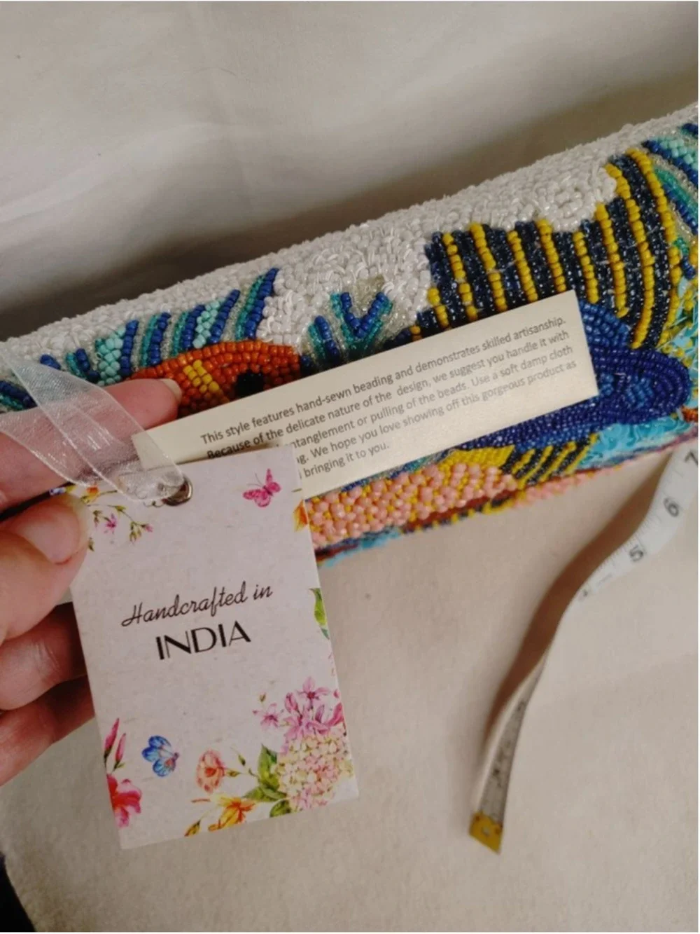 Beaded Tropical Fish Coral Shoulder Bag Tiktok Viral Handmade In India Purse